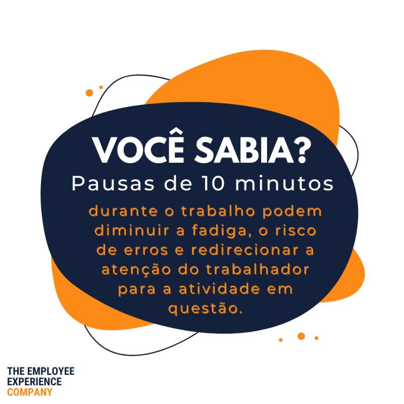 Pausas durante o trabalho geram bem-estar para o colaborador